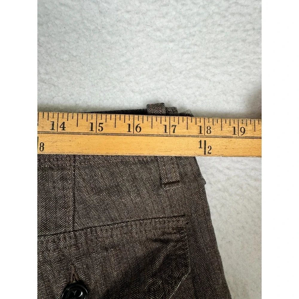 Hugo Boss Chino Pants Mens 52 Fits 34x32 Brown Herringbone Comfort Fit Golf